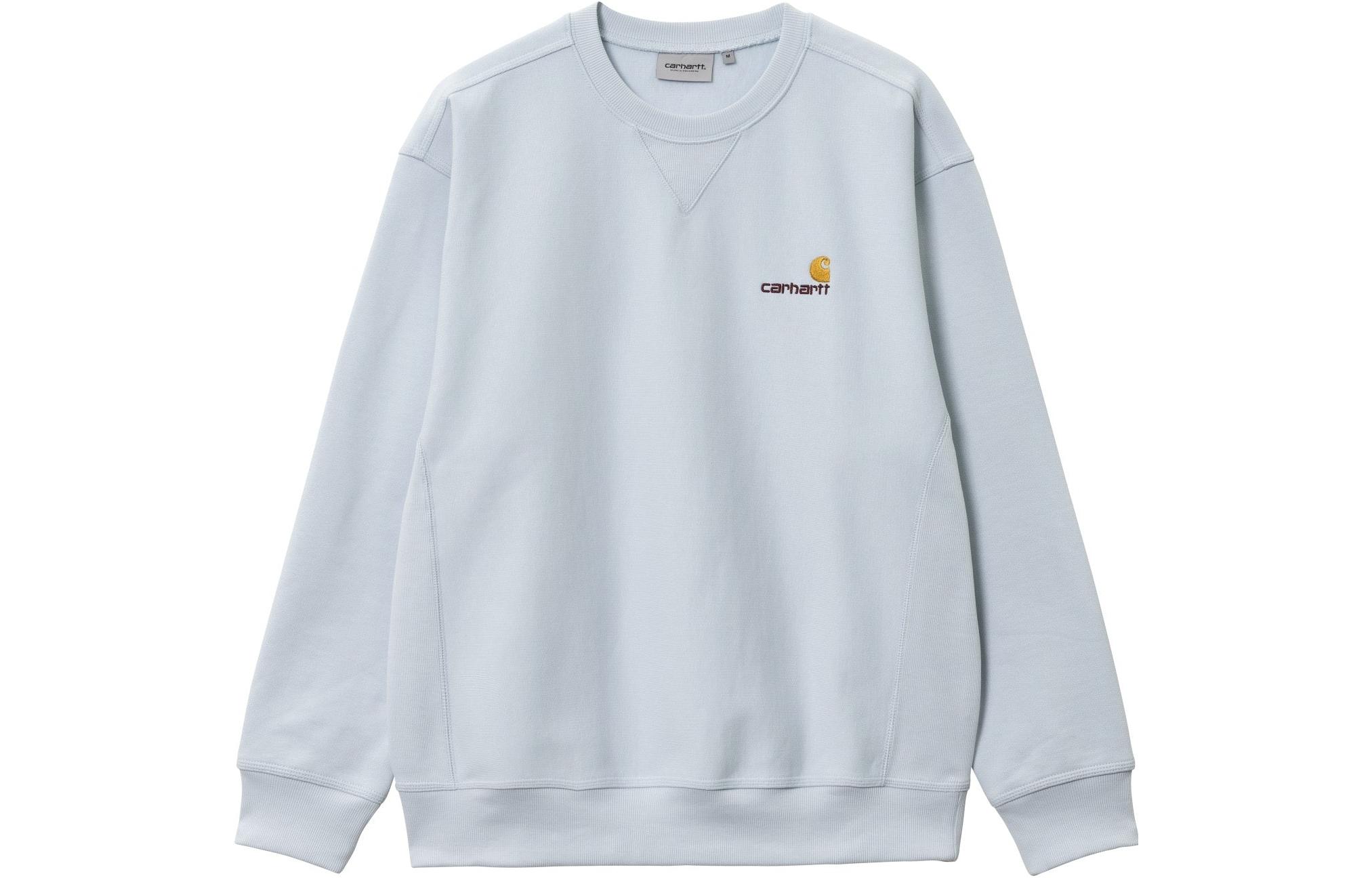 Carhartt WIP FW22 Solid Logo Embroidered Crewneck Sweatshirt Gray Blue () I025475-1D4-XX