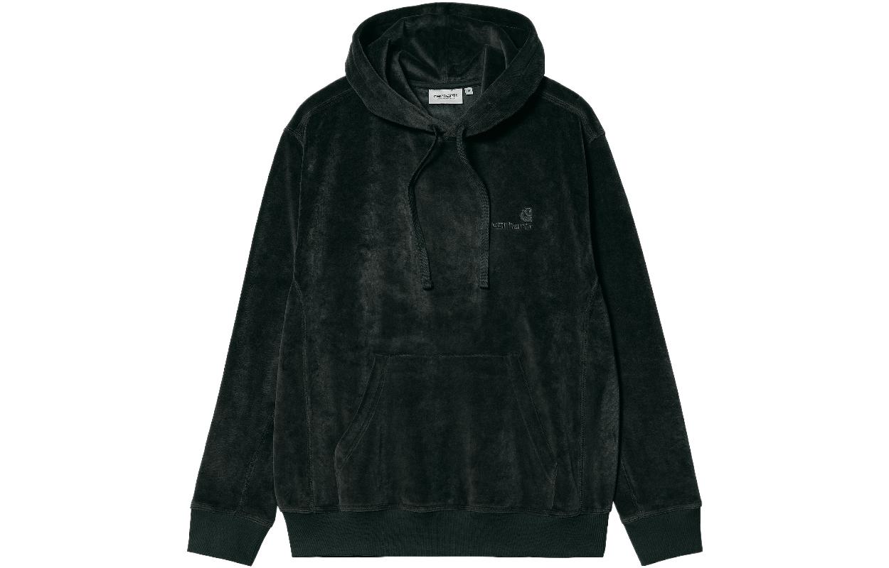 Carhartt WIP FW22 Solid Logo Embroidered Loose Hoodie Deep Green Style I028276-0WE-XX