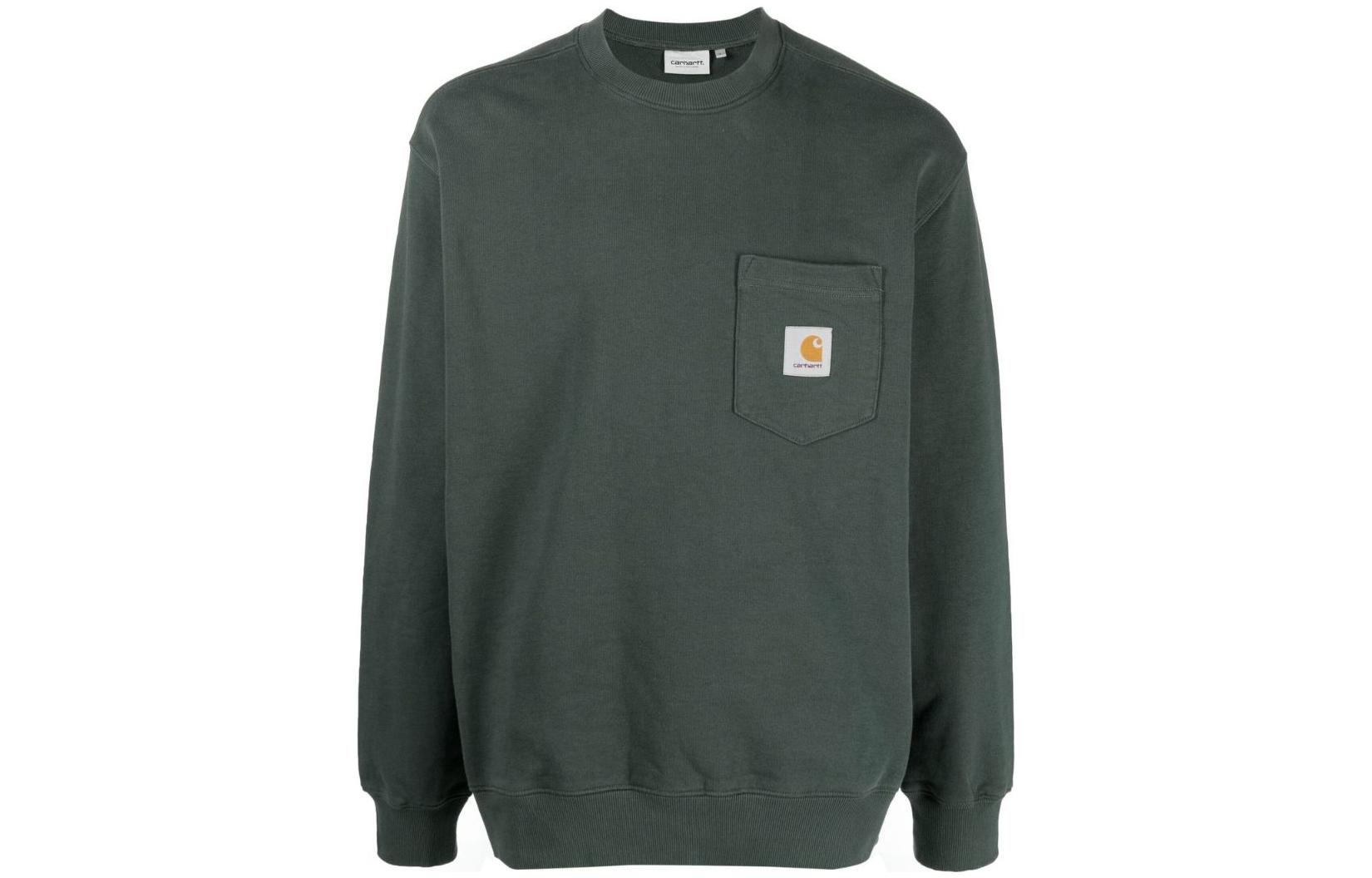 Carhartt WIP FW22 Solid Logo Patch Crewneck Sweatshirt Navy () I027681ONVXX