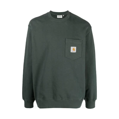 Carhartt WIP FW22 Solid Logo Patch Crewneck Sweatshirt Navy () I027681ONVXX