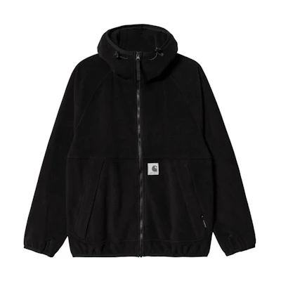 Carhartt WIP FW22 Solid Logo Patch Zip Hoodie Jacket Black () I030843-00E-XX
