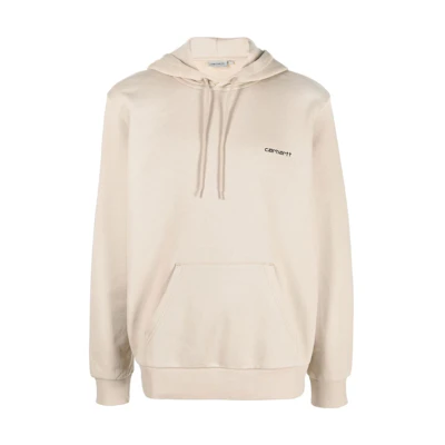 Carhartt WIP FW22 Solid Logo Print Pullover Hoodie Unisex Beige I031243-AW-XX