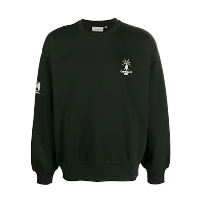 Carhartt WIP FW22 Solid Pattern Print Long Sleeve Sweatshirt Black I031020DARK