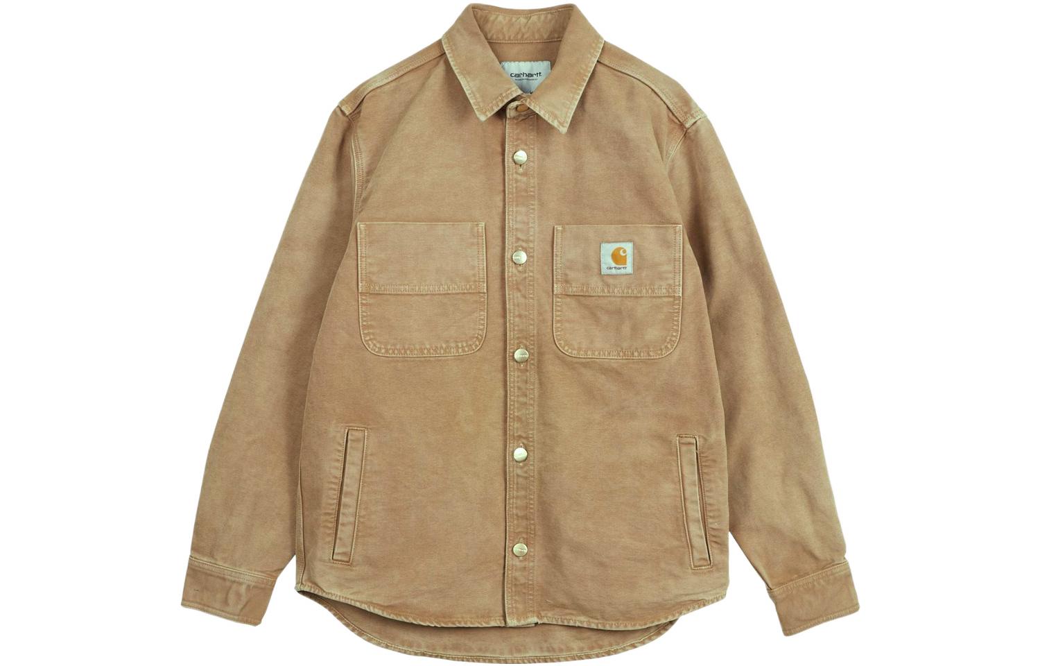 Carhartt WIP FW22 Solid Pocket Long Sleeve Shirt Jacket Brown () I028662-HZ-WF