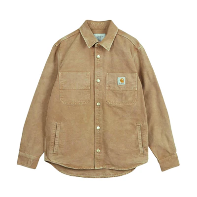 Carhartt WIP FW22 Solid Pocket Long Sleeve Shirt Jacket Brown () I028662-HZ-WF