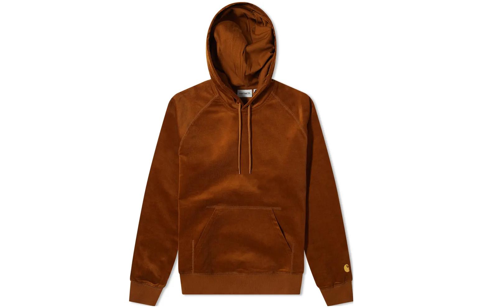 Carhartt WIP FW22 Suede Textured Hoodie Brown - Casual Hoodie I029101-0LR
