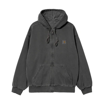 Carhartt WIP FW22 Vista Jacket Men’s Solid Washed Zip-Up Hoodie Jacket. I029524-0WG-GD