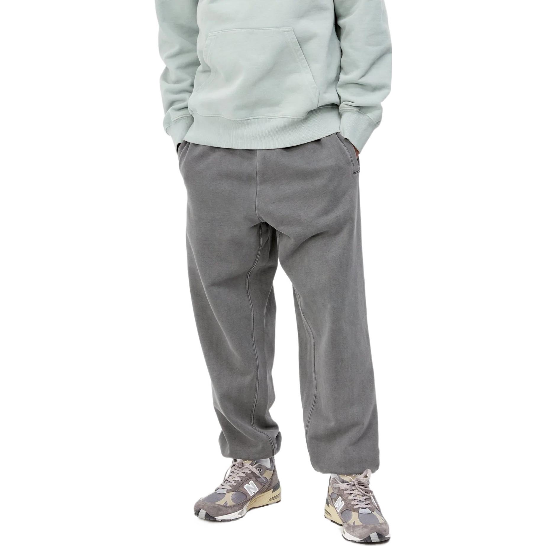 Shop Carhartt WIP FW22 Vista Sweatpants Kelabu Joggers Pinggang Elastik Kasual Fit I029525-0WG-GD