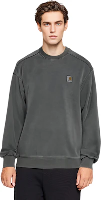 Carhartt WIP FW22 Vista Sweatshirt Men’s Loose Crewneck Long Sleeve - Charcoal Black I029522-0WG-GD Purchase Carhartt WIP FW22 Vista Sweatshirt Men’s Loose Crewneck Long Sleeve - Charcoal Black I029522-0WG-GD