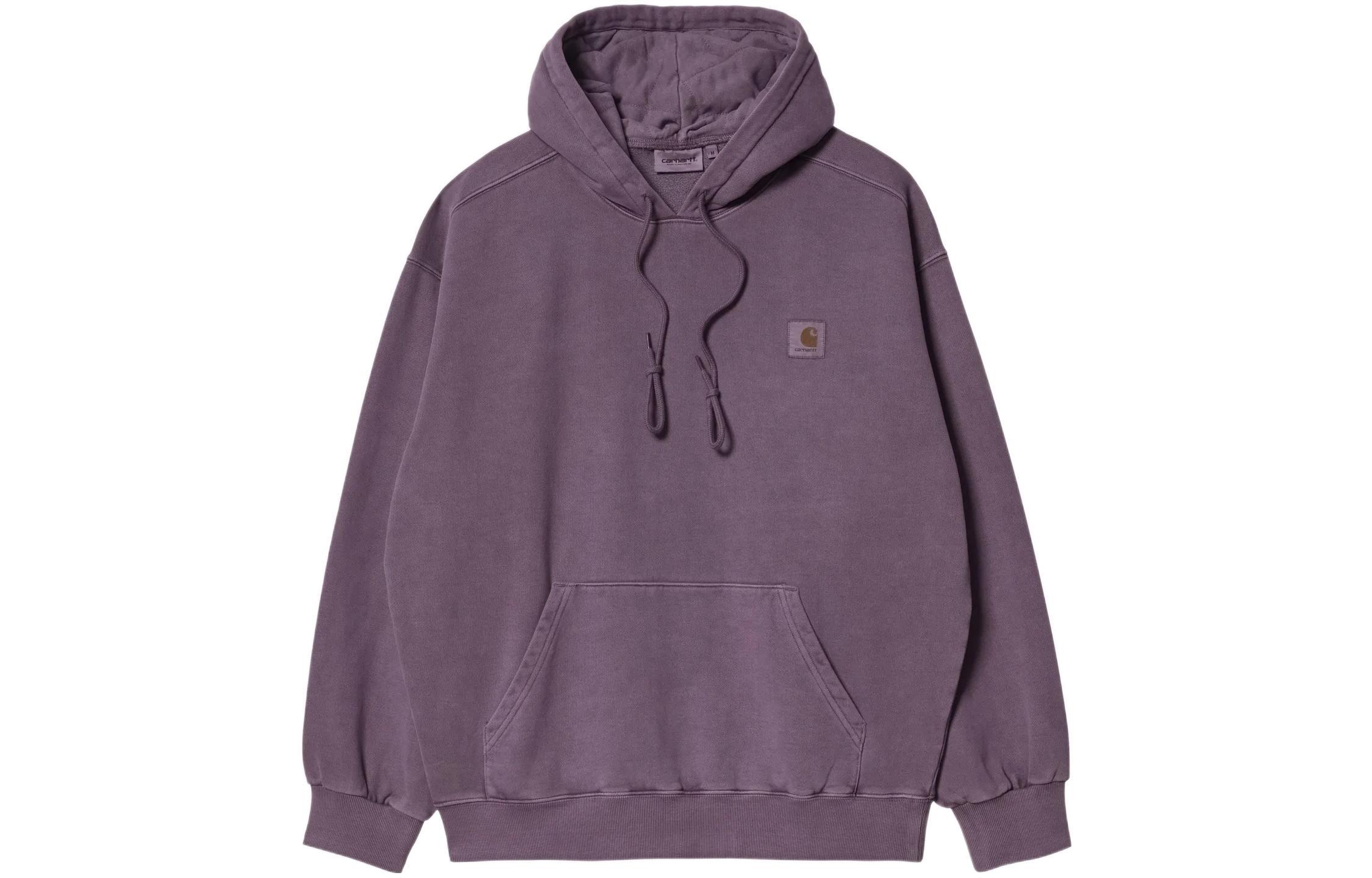 Carhartt WIP FW22 Washed Pullover Hoodie Deep Purple Long Sleeve I029523-0W8-GD