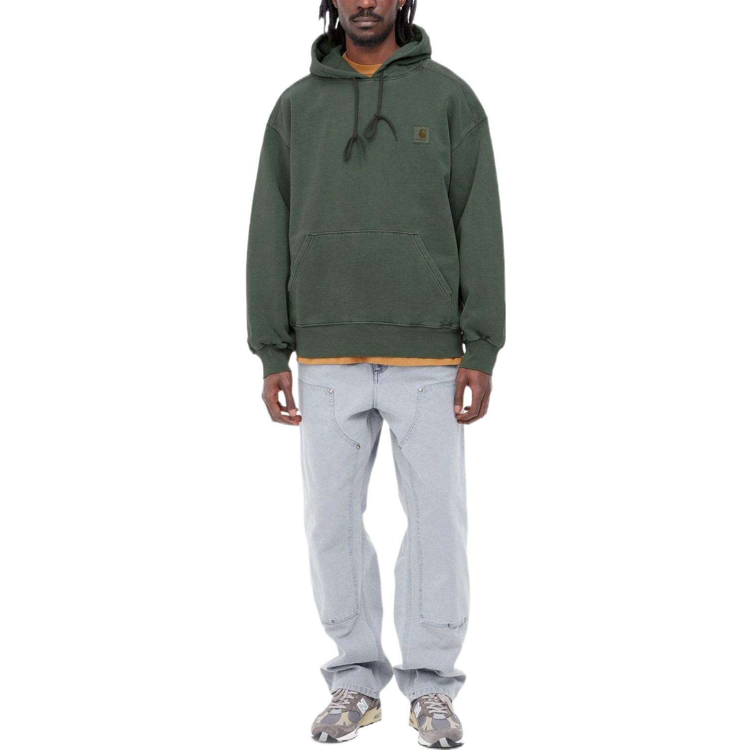 Shop Carhartt WIP FW22 Washed Pullover Sweatshirt Military Green I029523-0WH-GD