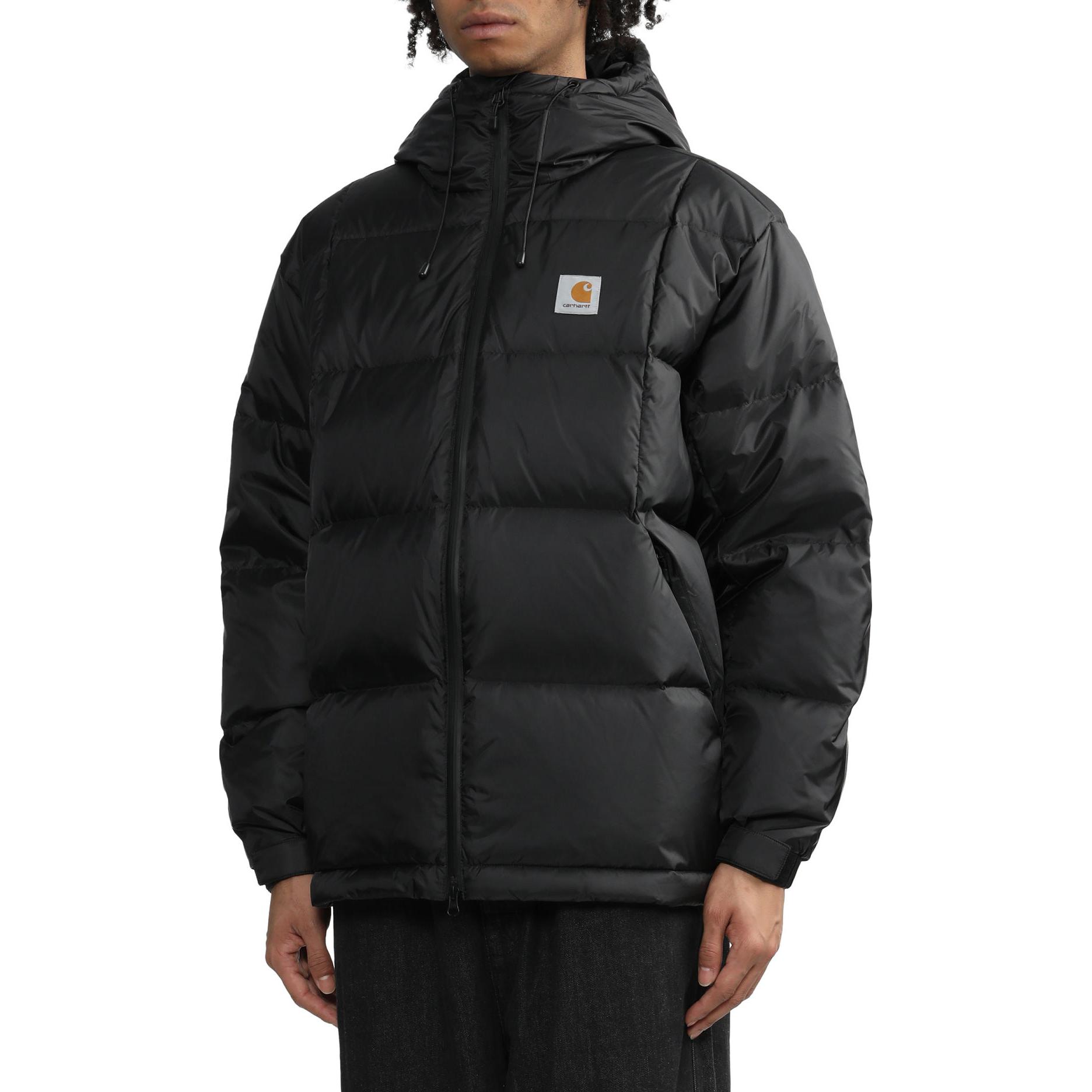 Carhartt WIP FW23  Black Quilted Down Jacket with Hood and Drawstring. CHXDNF23A004LBKX 圖 6