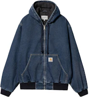 Order Carhartt WIP FW23 Active Jacket Loose Fit Denim Hoodie Sports Jacket. I032232-01-06