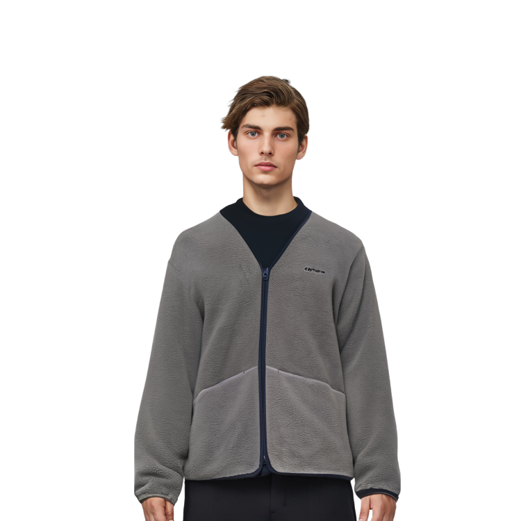 Sizing カーハートWIP FW23 アルファベット柄リバーシブルフリースVネックジャケット ユニセックス CHXJKF23A009L