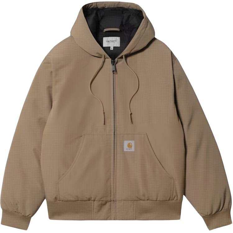 Carhartt WIP FW23 Beige Solid Color Zip-Up Hoodie Jacket I032828-8Y-XX