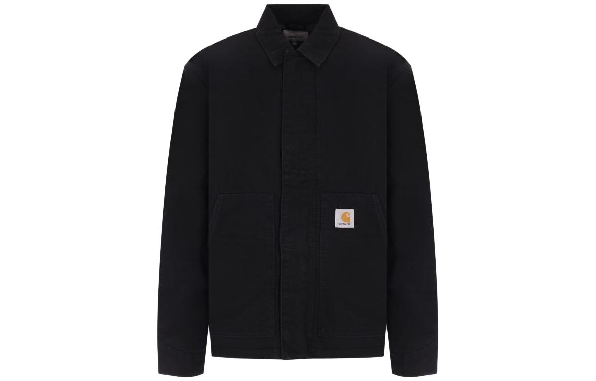Carhartt WIP FW23 Black Solid Color Long-Sleeve Collar Jacket I032234-89-3K