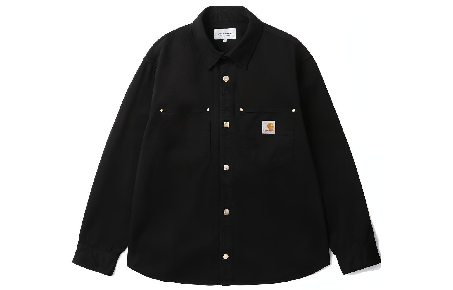Carhartt WIP FW23 Black Solid Pocket Button-Up Jacket CHXJKF23I111LBKX
