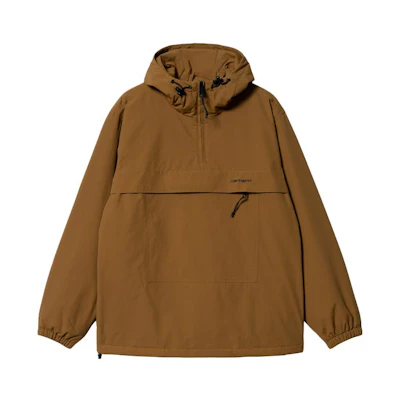 Carhartt WIP FW23 Brown Hooded Jacket with Embroidered Logo CHXJKF23I820L-BWX