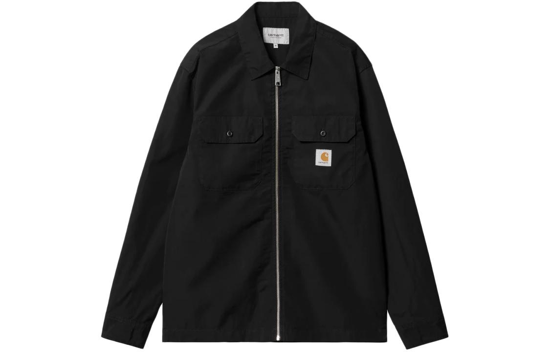 Order Carhartt WIP FW23 Craft Zip Logo Long Sleeve Shirt Black I032962-89-02