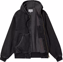 Shop Carhartt WIP FW23 牛仔石洗黑連帽工作外套 工作服 I032232-89-06