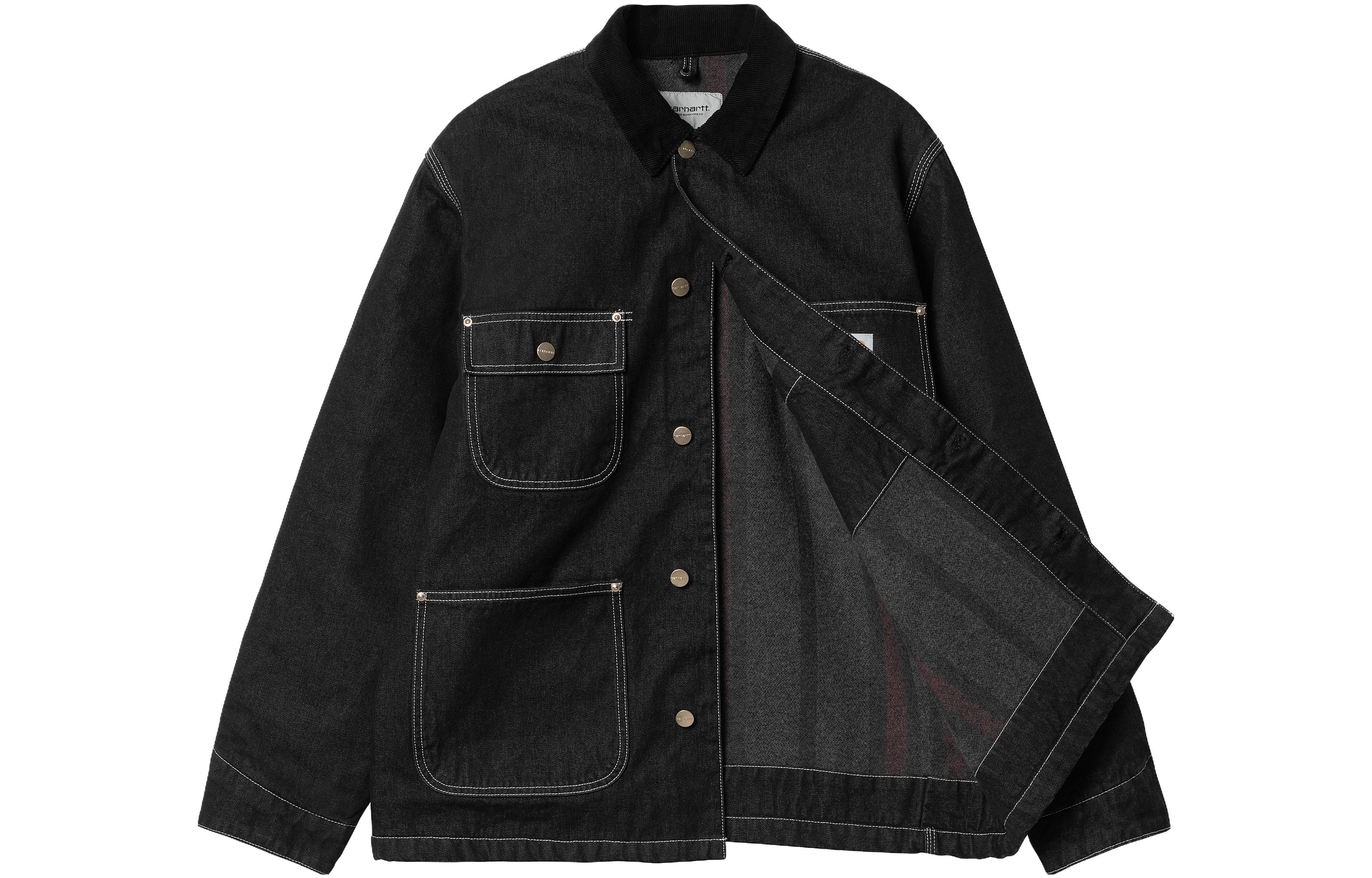 Shop 칼하트 WIP FW23 데님 멀티포켓 헤비급 워크 자켓 I032703-00E-2Y