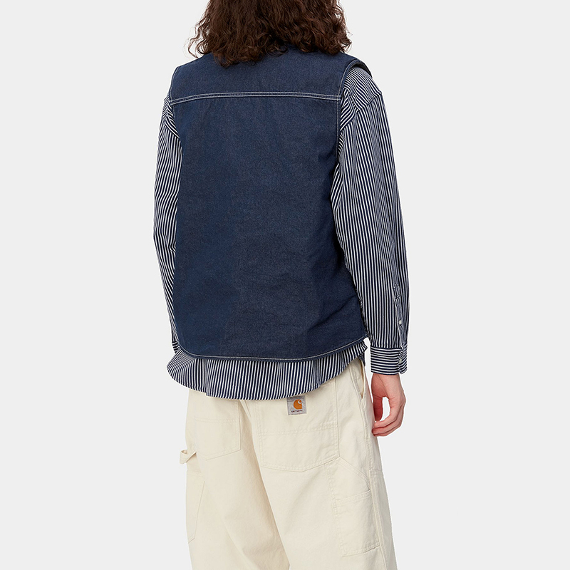 Cheap Carhartt WIP FW23 Rompi Denim Multi-Pocket Pria. I032704-01-2Y