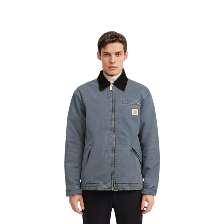 Shop Carhartt WIP FW23 底特律夹克 蓝色复古标志灯芯绒工装风格. I027358-1QF-3K