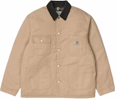 Carhartt WIP FW23 Detroit Jacket Beige Vintage Logo Corduroy Collar Casual Style I027357-01A-3K Carhartt WIP FW23 Detroit Jacket Beige Vintage Logo Corduroy Collar Casual Style I027357-01A-3K