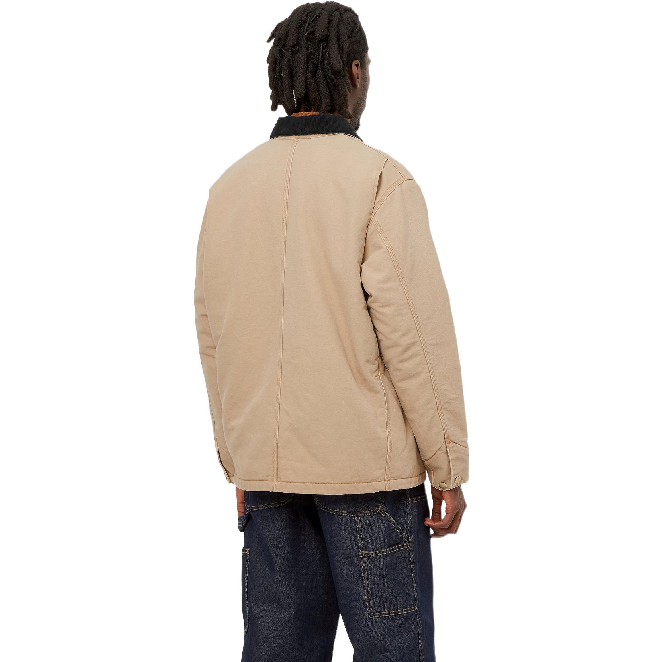 Purchase Carhartt WIP FW23 Jaket Detroit Beige Logo Vintage Kolar Korduroi Gaya Kasual I027357-01A-3K