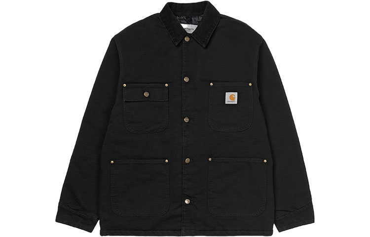Carhartt WIP FW23 Detroit Jacket Black Retro Logo Corduroy Collar Menswear. I027357-89-3K 圖 2