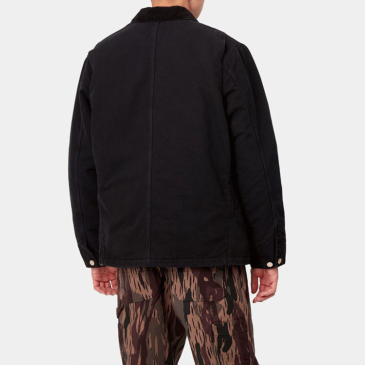 Carhartt WIP FW23 Detroit Jacket Black Retro Logo Corduroy Collar Menswear. I027357-89-3K 圖 7