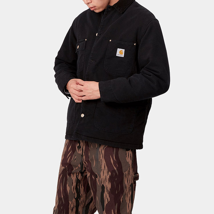 Carhartt WIP FW23 Detroit Jacket Black Retro Logo Corduroy Collar Menswear. I027357-89-3K 圖 8