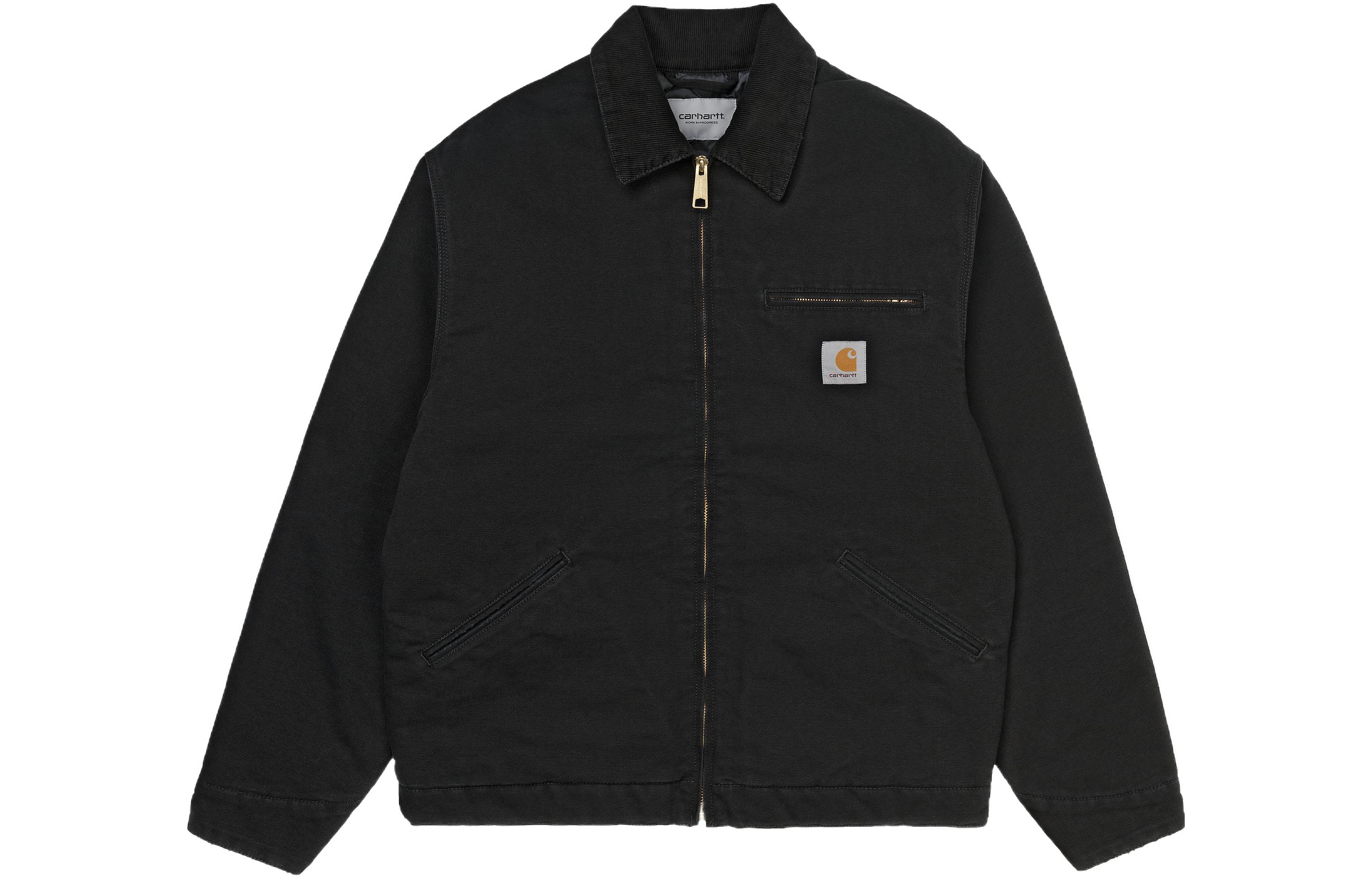 Carhartt WIP FW23 Detroit Jacket Relaxed Fit Corduroy Collar Black  Retro Style. I027358-00E-3K