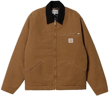 カーハート WIP FW23 デトロイトジャケット レトロロゴ コーデュロイ襟 ブラウン カジュアル I027358-1QB Order カーハート WIP FW23 デトロイトジャケット レトロロゴ コーデュロイ襟 ブラウン カジュアル I027358-1QB