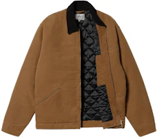Shop Carhartt WIP FW23 Detroit 外套 復古標誌燈芯絨領 棕色 休閒款式. I027358-1QB