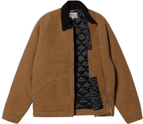 カーハート WIP FW23 デトロイトジャケット レトロロゴ コーデュロイ襟 ブラウン カジュアル I027358-1QB Shop カーハート WIP FW23 デトロイトジャケット レトロロゴ コーデュロイ襟 ブラウン カジュアル I027358-1QB