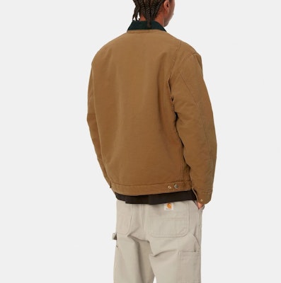 カーハート WIP FW23 デトロイトジャケット レトロロゴ コーデュロイ襟 ブラウン カジュアル I027358-1QB Details for カーハート WIP FW23 デトロイトジャケット レトロロゴ コーデュロイ襟 ブラウン カジュアル I027358-1QB