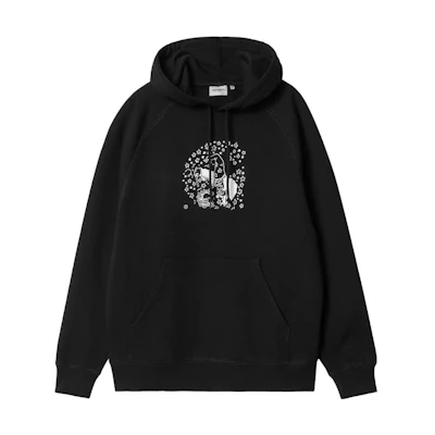 Carhartt WIP FW23 Hocus Pocus Graphic Hoodie Black Unisex Floral Cartoon Print I032930-0D2-XX