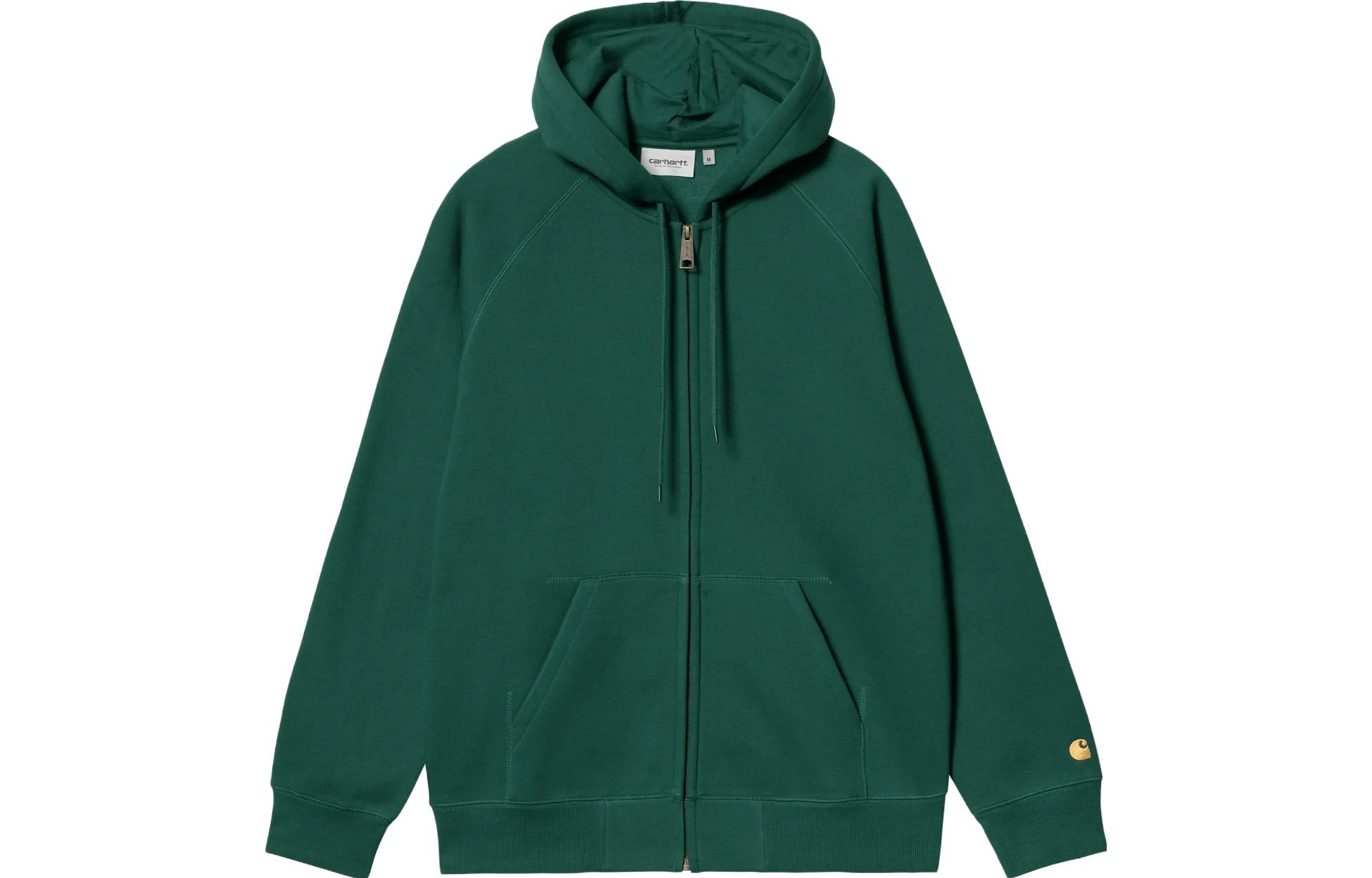 Carhartt WIP FW23 Hooded Chase Jacket Green Zip-Up Hoodie Jacket I033664-1YW-XX