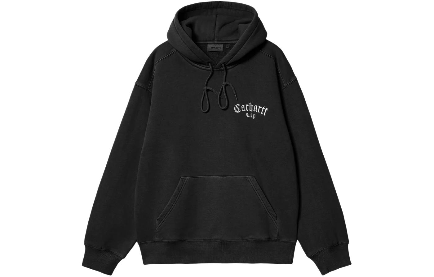 Carhartt WIP FW23 Hooded Onyx Script Embroidered Pullover Sweatshirt Black I032865-0D2-XX 圖 3