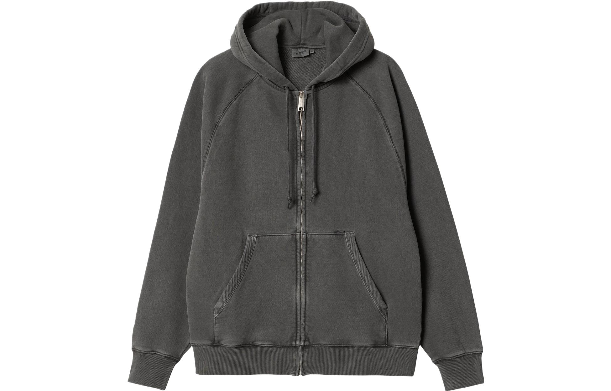 Carhartt WIP FW23 Hooded Taos Jacket Full-Zip Solid Grey Long Sleeve Jacket I032924-654-GD