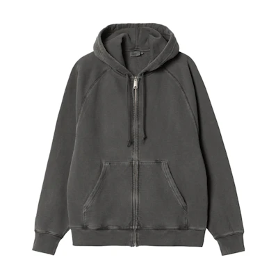 Carhartt WIP FW23 Hooded Taos Jacket Full-Zip Solid Grey Long Sleeve Jacket I032924-654-GD