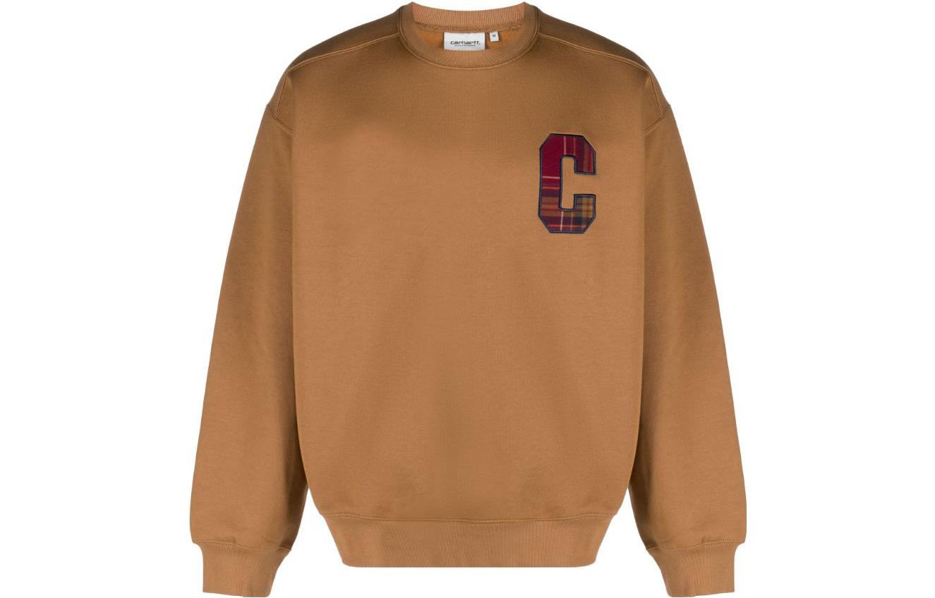 Carhartt WIP FW23 Label Crewneck Pullover Sweatshirt Brown () I032456-HZXX