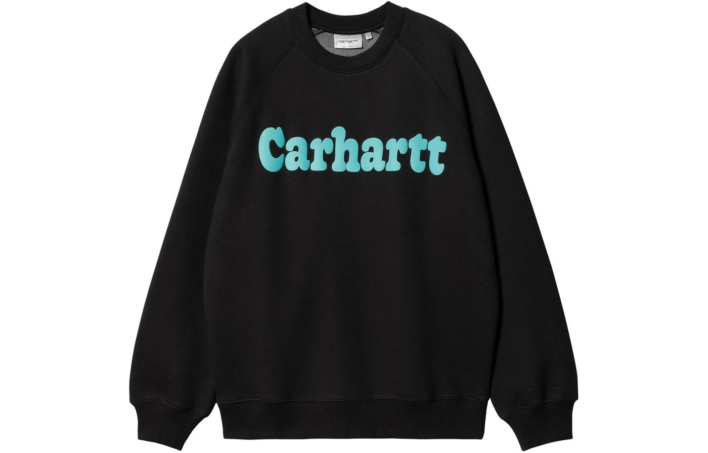 Carhartt WIP FW23 Letter Print Crewneck Sweatshirt Black I032459-1VN-XX