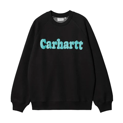 Carhartt WIP FW23 Letter Print Crewneck Sweatshirt Black I032459-1VN-XX