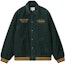 Buy Carhartt WIP FW23 Jaket Letterman Bordir Kerah Single-Breasted Unisex Hijau. I032436-1SG-XX