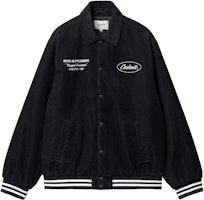 Carhartt WIP FW23 Letterman Jacket Navy Unisex Embroidered Collar Casual Coat I032436-0CO-XX Carhartt WIP FW23 Letterman Jacket Navy Unisex Embroidered Collar Casual Coat I032436-0CO-XX