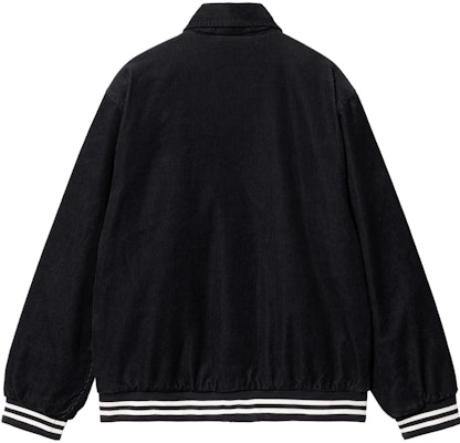 Carhartt WIP FW23 Letterman Jacket Navy Unisex Jaket Kasual Bordir Keren I032436-0CO-XX Lookbook Carhartt WIP FW23 Letterman Jacket Navy Unisex Jaket Kasual Bordir Keren I032436-0CO-XX