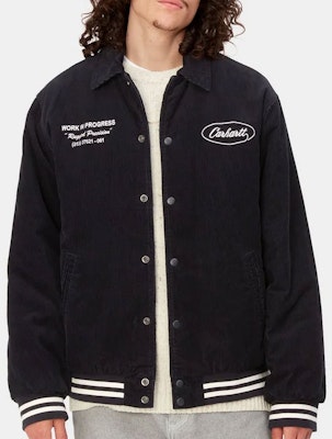 Carhartt WIP FW23 Letterman Jacket Navy Unisex Jaket Kasual Bordir Keren I032436-0CO-XX Shop Carhartt WIP FW23 Letterman Jacket Navy Unisex Jaket Kasual Bordir Keren I032436-0CO-XX