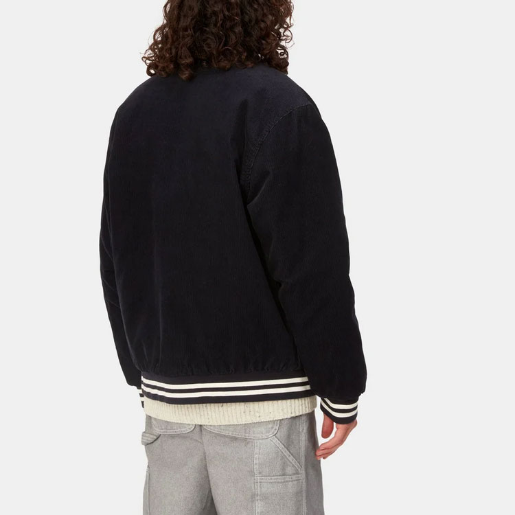 Purchase Carhartt WIP FW23 Letterman Jacket Navy Unisex Jaket Kasual Bordir Keren I032436-0CO-XX